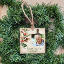 Load image into Gallery viewer, Memorial Christmas Ornament, Tree Decoration - In Loving Memory Photo Frame, Personalized Sympathy Gift , Funeral Bereavement Gift, ILM02
