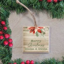 Load image into Gallery viewer, Personalized Ornament for Grandparents, Grandparent Christmas Tree Ornament,  Custom Gift for Grandparents, Christmas Ornament, MCGG
