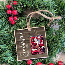 Load image into Gallery viewer, Santa Claus Christmas Tree Ornament, Santa &amp; Me Christmas Picture Frame, Personalized Christmas Ornament, Christmas Holiday Decor,  SAM01
