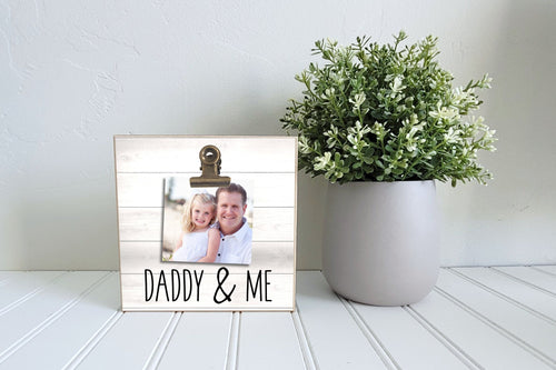 Father's Day Photo Frame Gift for Dad, I Love My Daddy Desk Frame, Mini Picture Frame Dad Gift, Mini Size for Tier Tray Decor, Shelf or Desk