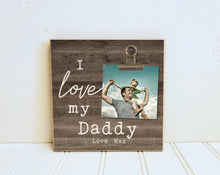 Load image into Gallery viewer, Tiered Tray Decoration, Father&#39;s Day Photo Frame Gift for Dad, I Love My Daddy, Mini Picture Frame for Desk Frame, Tray Decor, Shelf Frame
