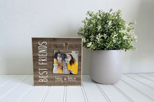 Load image into Gallery viewer, Best Friends Picture Frame, Gift for Best Friends, Mini Size 4x4 or 6x6 Photo Frame, Best Friend Gift, Picture Frame- Desk, Shelf, Tier Tray
