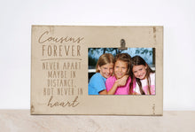 Load image into Gallery viewer, Cousins Gift Picture Frame, Cousins Photo Frame, COUSINS Forever, Christmas Gift For Cousins, Moving Away Gift, Cousins Gift, Gift For Her
