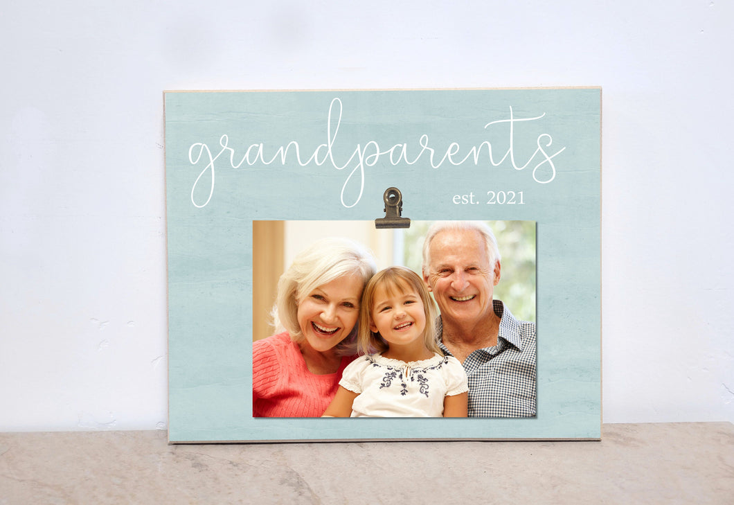 Custom Photo Frame, Personalized Grandparent Gift For Christmas {Grandparents est ... }  Personalized Picture Frame, Grandchildren