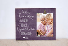 Load image into Gallery viewer, Valentines Day Gift for Daddy {...Lucky As Can Be ...The Best Daddy In The World Belongs To Me} Personalized Picture Frame Father&#39;s Day Gift
