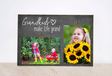 Load image into Gallery viewer, Grandparents Picture Frame, Grandchildren Photo Frame, Christmas Gift For Grandma {Make Life Grand} Custom Gift For Grandparents, Grandma

