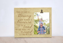 Load image into Gallery viewer, Sympathy Gift Idea, Memorial Frame, Condolences Gift {Life Was a Blessing} Photo Frame, Funeral Decoration, Bereavement Gift, Picture Frame
