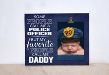 Load image into Gallery viewer, Police Officer Gift Photo Frame {Favorite People Call Me} Picture Frame, Valentines Day Gift For Police Officer, Blue Line Gift For Him
