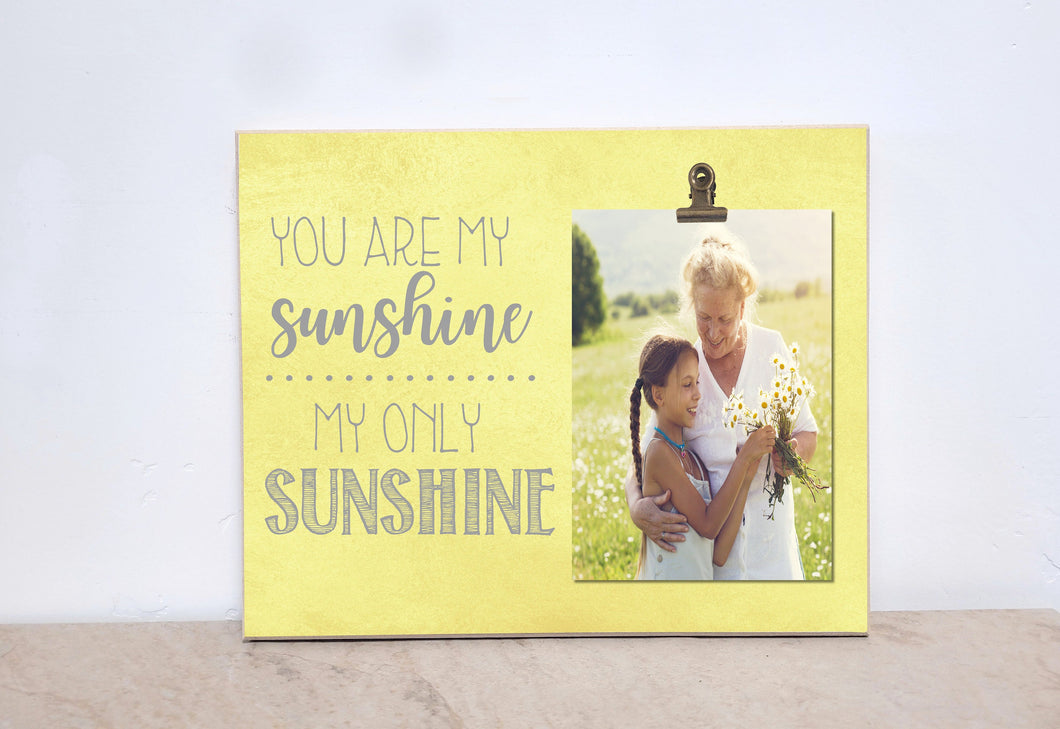 You Are My Sunshine, Custom Photo Frame, Personalized Picture Frame, Custom Gift Idea, Gift for Grandma, Gift For Grandpa, Gift For Dad