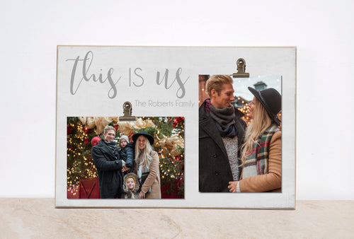 THIS IS US, Family Photo Frame Gift For Family, Housewarming Gift, Blended Family Gift, Personalized Photo Frame, Custom Picture Frame