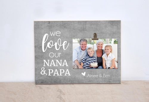 Personalized Gift For Grandparents, Grandchildren Photo Frame  {We Love Our Mimi & Papa} PERSONALIZED Picture Frame, Christmas Gift