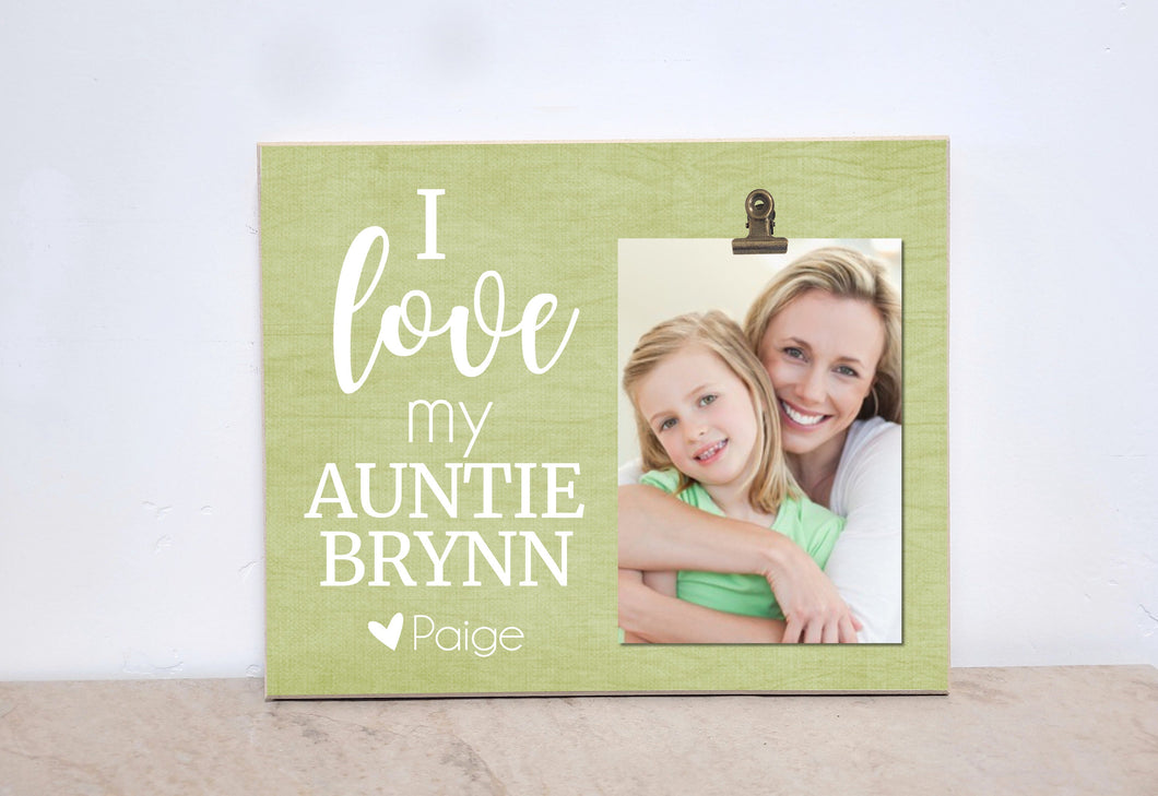 Personalized Aunt Gift  {I LOVE MY Aunt XXX...}  Photo Frame Valentines Gift For Aunt, Personalized Picture Frame, Auntie Gift, Auntie Frame