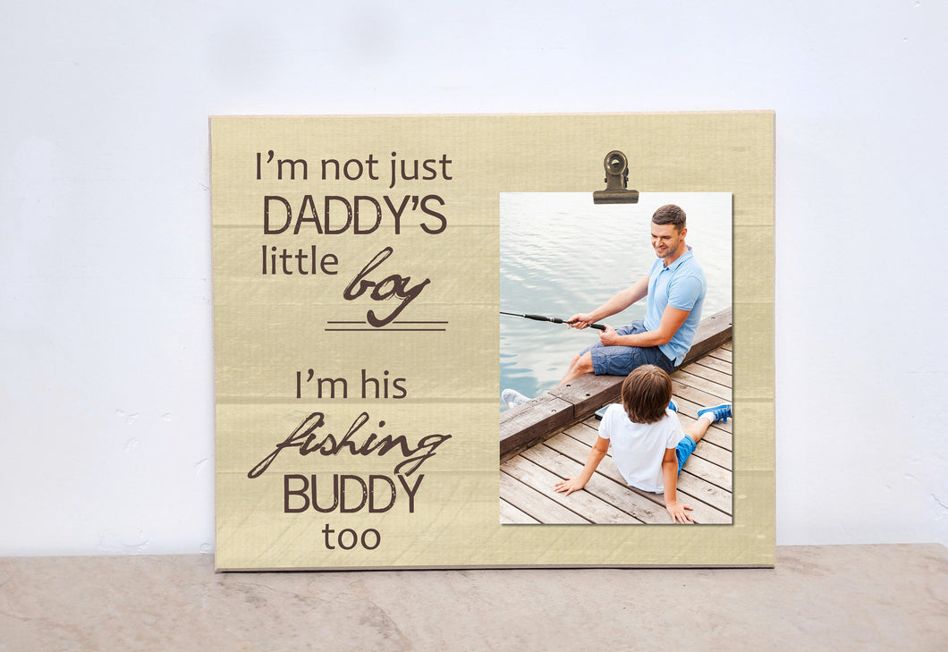 Fisherman Frame Gift for Dad  {...Daddy's Little Boy ... Fishing Buddy}  Picture Frame, Valentines Day Gift, Father Son Gift, Gifts For Men