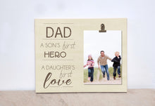 Load image into Gallery viewer, A Daughter&#39;s First Love Photo Frame, Valentines Day Gift For Dad, Father And Daughter Gifts, Wood Picture Frame, Desk Decor, Gifts For Men
