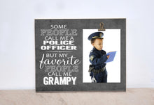 Load image into Gallery viewer, Gift For Grandpa, Police Officer Gift Idea For Grandpa, Personalized Photo Frame  {My Favorite People Call Me...}  Custom Picture Frame
