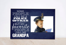 Load image into Gallery viewer, Gift For Grandpa, Police Officer Gift Idea For Grandpa, Personalized Photo Frame  {My Favorite People Call Me...}  Custom Picture Frame
