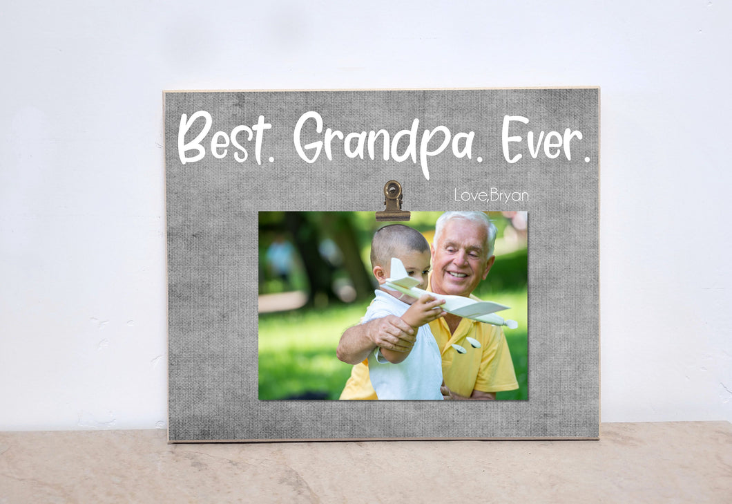 Personalized Photo Frame Gift For Grandpa  {Best. Grandpa. Ever.}  Custom Picture Frame, Christmas Gift, Birthday Gift For Grandpa, Papa