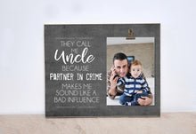 Load image into Gallery viewer, Personalized Picture Frame for Grandpa, Custom Photo Frame  {Grandpa Partner in Crime}  Christmas  Gift For Grandpa
