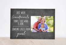 Load image into Gallery viewer, Grandparents Photo Frame, Gift For Great Grandparents, Christmas Gift, Baby Reveal to Grandparents, Great Grandparents Gift, Grandparent Day
