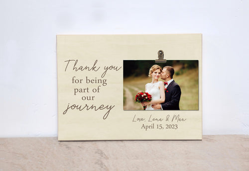 Thank You Gift, Wedding Present for Parents, Mother Of The Bride Gift, Custom Photo Frame, Personalized Picture Frame {Part of Our Journey}