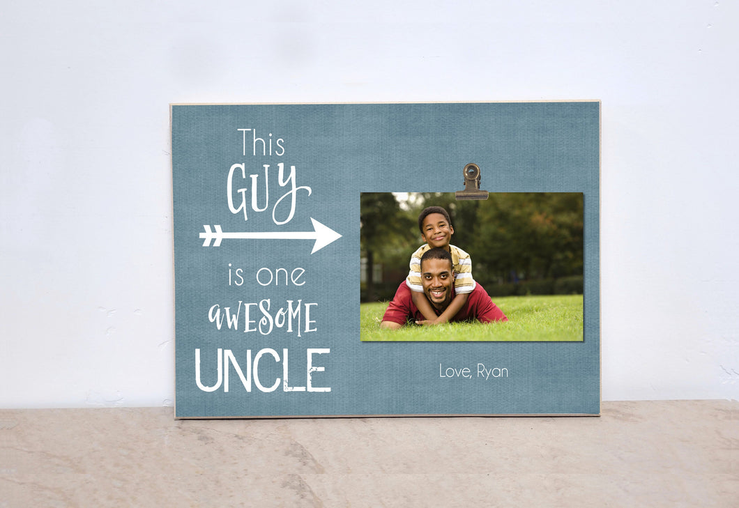 Personalized Uncle Picture Frame, Valentines Gift For Uncle  {Awesome Uncle}  Photo Frame, Favorite Uncle Gift, Uncle Frame, Birthday Gift