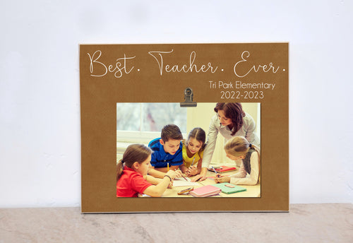 Personalized Teacher Gift, Teacher Appreciation Gift, Custom Photo Frame {Best. Teacher. Ever.}Personalized Frame Christmas Gift For Teacher