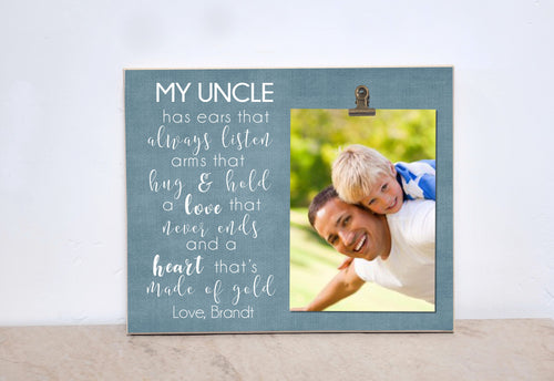 Personalized Uncle Photo Frame, Valentines Day Gift For Uncle, Custom Picture Frame, Uncle Gift, Custom Picture Frame, Father's Day Gift