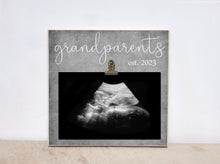 Load image into Gallery viewer, Pregnancy Reveal Frame; Pregnancy Announcement for NEW Grandparents! Personalized Picture Frame Grandparent Gift : GRANDPARENTS, est. 2020
