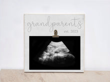 Load image into Gallery viewer, Pregnancy Reveal Frame; Pregnancy Announcement for NEW Grandparents! Personalized Picture Frame Grandparent Gift : GRANDPARENTS, est. 2020
