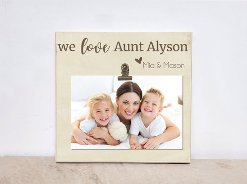 Custom Photo Frame, Valentines Gift For Aunt, Gift For Auntie, Personalized Picture Frame  {WE LOVE AUNT xxx} Aunt Gift, Auntie Gift Frame