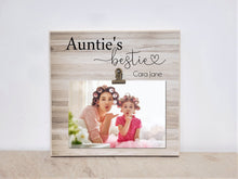 Load image into Gallery viewer, Auntie&#39;s Bestie Personalized Aunt Picture Frame, Custom Birthday Gift For Aunt, Auntie Photo Frame, Favorite Aunt Gift From Niece or Nephew
