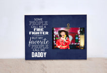 Load image into Gallery viewer, Valentines Day Gift for Grandpa, Fire Fighter Photo Frame, Personalized Picture Frame Grandpa Gift
