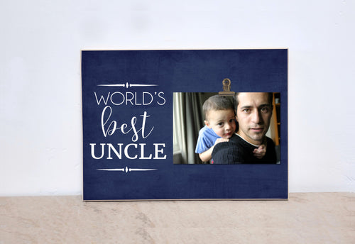 WORLD'S BEST UNCLE Photo Frame, Valentines Day Gift For Uncle, Personalized Picture Frame, Gift For Uncle, Custom Gift For Uncle