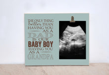 Load image into Gallery viewer, Gender Reveal Idea, Gift For Grandma, BABY BOY Baby Announcement  {Only Thing Better... Baby Boy}  Photo Frame, Pregnancy Announcement Frame
