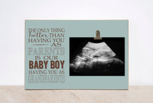 Load image into Gallery viewer, Baby Boy Gender Reveal to Grandparents Picture Frame - It&#39;s a BOY! Pregnancy Reveal, ,Grandparent Gift, Gift For New Grandparents
