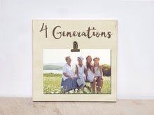 Load image into Gallery viewer, FOUR Generations Picture Frame - 8x8 Photo Frame, Four Generations Frame, 4 Generations Photo Frame, Gift For Grandpa, Gift for Dad
