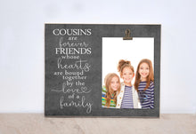 Load image into Gallery viewer, Cousins Photo Frame, Gift For Cousins, Family Gift, Christmas Gift For Cousin, Cousins Gift, Custom Picture Frame, Personalized Gift Idea
