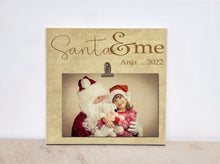 Load image into Gallery viewer, Santa &amp; Me Christmas Photo Frame, Christmas Decor Photo Clip Frame; Kid&#39;s Christmas Decoration, Holiday Decor, Holiday Frame, Picture Frame
