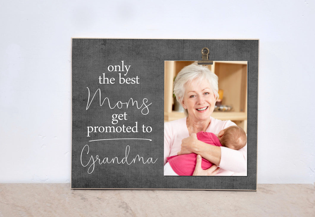 Baby Reveal Idea, Pregnancy Announcement Photo Frame {Mom Promoted to Grandma}Picture Frame, Christmas Gift For Mom, Gift for Grandma 8x12