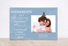 Load image into Gallery viewer, Gift For Godparents, Gift For Godmother, Godmother Photo Frame, Personalized Gift, Godparent Picture Frame, Baptism Gift, Custom Photo Frame
