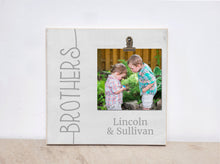 Load image into Gallery viewer, Brothers Photo Frame, Personalized Frame, Custom Picture Frame, Valentine Gift For Brother, Going Away Gift, Brother Gift, Boy Bedroom Decor
