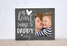 Load image into Gallery viewer, Grandparents Picture Frame, Christmas Gift For Grandparents, Personalized Photo Frame  {My Heart Belongs To Grandma &amp; Grandpa}
