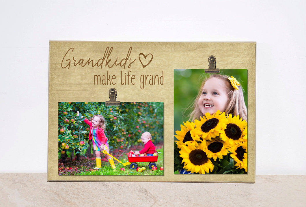 Grandparents Picture Frame, Grandchildren Photo Frame, Christmas Gift For Grandma {Make Life Grand} Custom Gift For Grandparents, Grandma