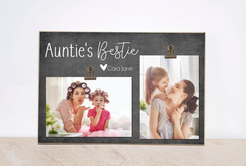 Auntie's Bestie, Personalized Auntie Photo Frame, Valentines Day Gift For Auntie, Custom Picture Frame Aunt Gift, Auntie Gift, Gift For Aunt