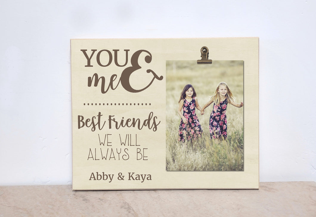 Best Friend Photo Frame {You & Me} Picture Frame, Personalized Valentines Day Gift For Best Friend, Moving Away Gift, Friendship Gift