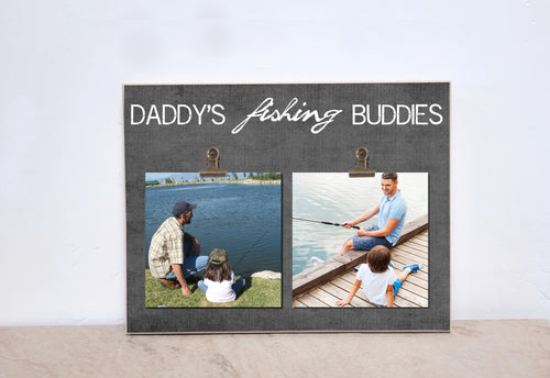 Daddy's Fishing Buddies Photo Frame, Valentines Gift Idea For Dad, Daddy Gift, Gift For Dad, Gift For Grandpa, Personalized Picture Frame