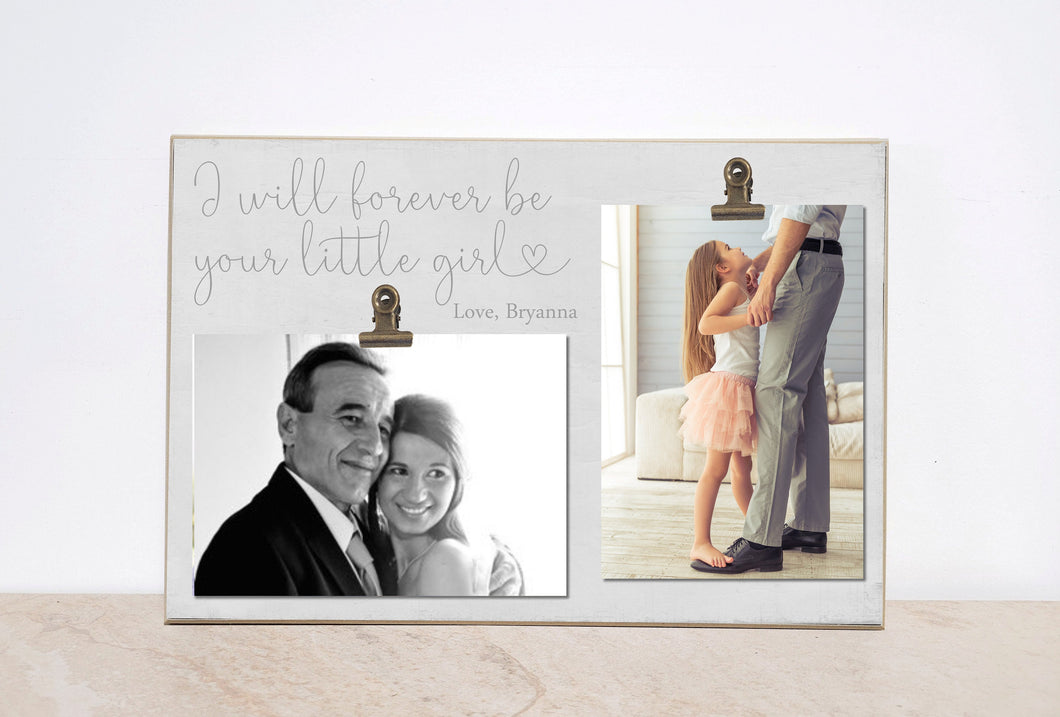 Father Of The Bride Gift, Father Daughter Picture Frame, Personalized Gift For Dad, Wedding Ideas, Custom Photo Frame, Wood Frame, 8x12