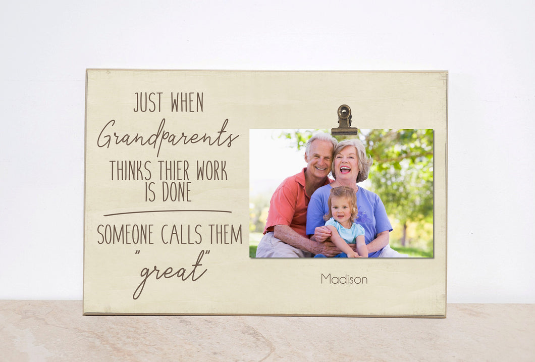 Grandparents Photo Frame, Gift For Great Grandparents, Christmas Gift, Baby Reveal to Grandparents, Great Grandparents Gift, Grandparent Day