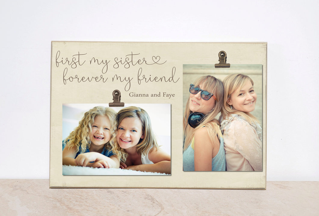 Valentines Day Gift For Sister, Sister Picture Frame, Personalized Sisters Gift, Custom Photo Frame  {Forever My Friend}  Girl Bedroom Decor