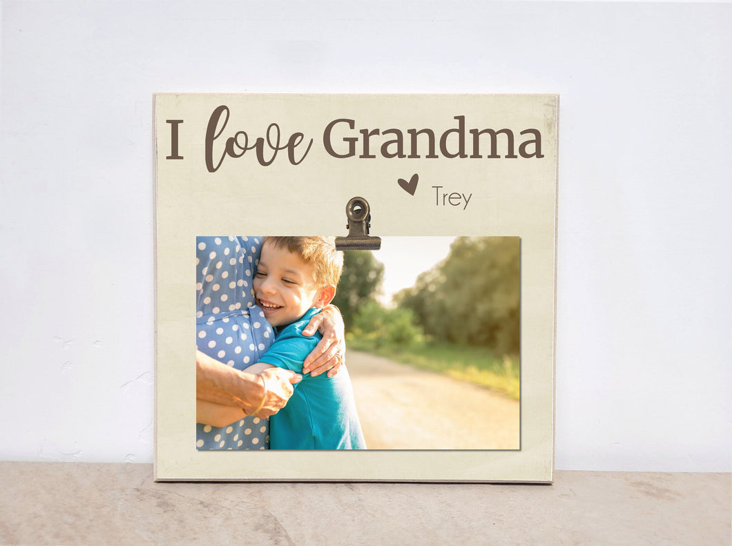 Personalized Grandma Photo Frame, Gift For Grandma, Gift For Nana {I Love Grandma} Custom Picture Frame, Christmas Present For Grandma